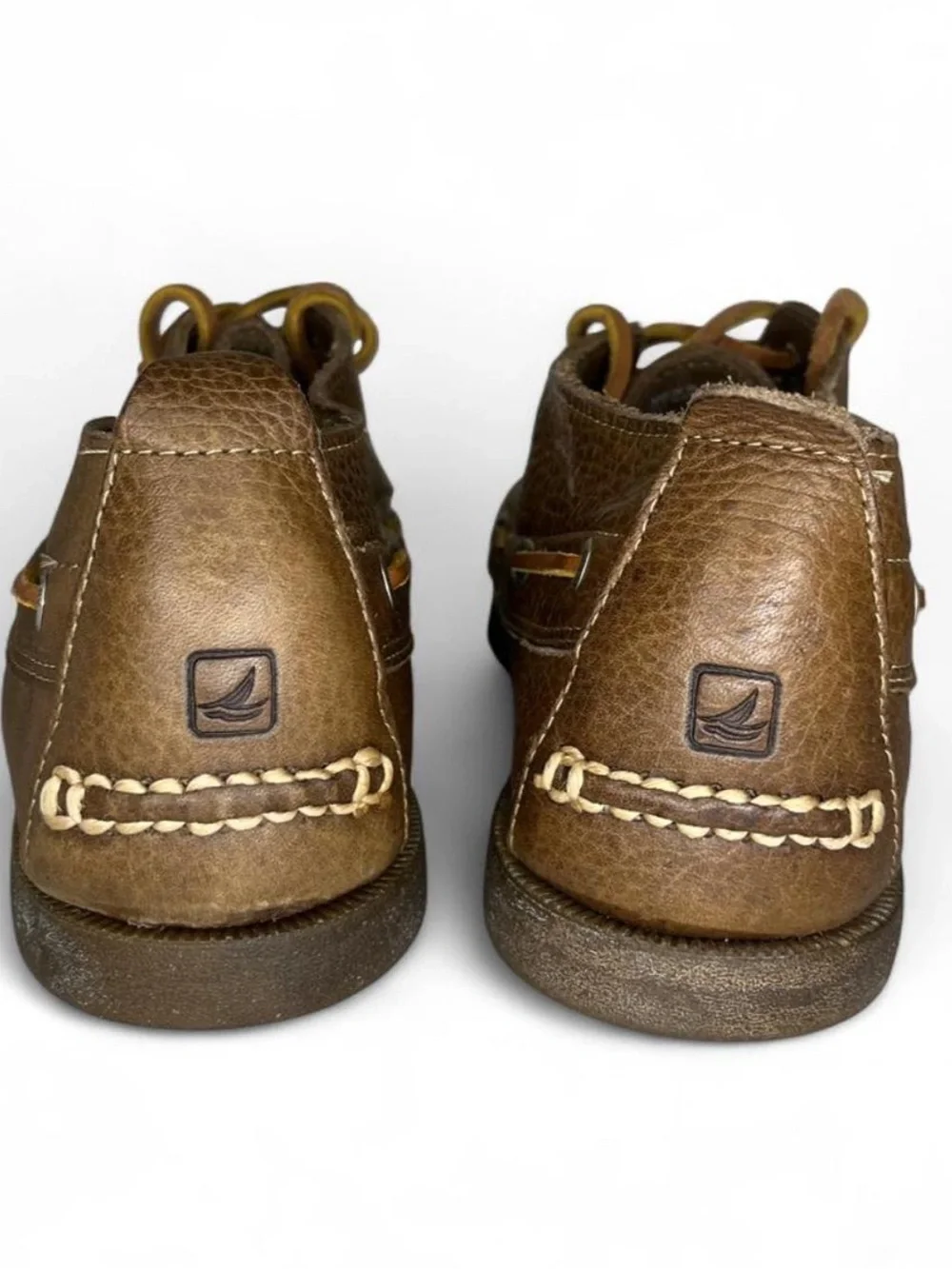 Sperry Top-Sider Authentic Original 2-Eye Boat Loafers Men 8 Brown Leather Shoes